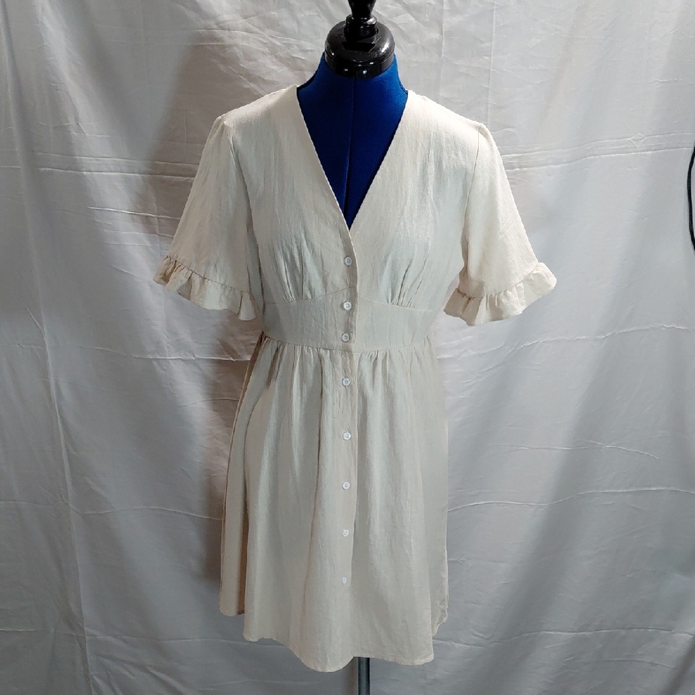 SHEIN Cream Mini Dress